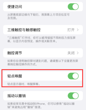 邳州苹果授权维修站分享iPhone轻点无法唤醒怎么办 